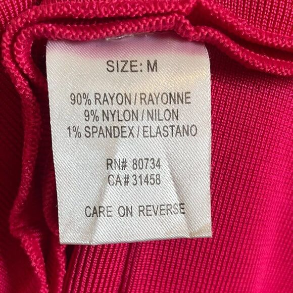 Herve Leger Magenta Bandage Dress Size Medium ASO Kim Kardashian Madame Tussauds - Picture 10 of 11